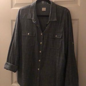 Dark chambray button down